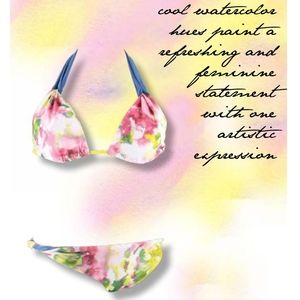 L*SPACE LOVE LIFE LUXE ARTISTIC EXPRESSION FABULOUS HALTER BIKINI WHITE SZ L NWT